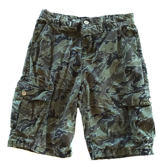 Khaki Green Camouflage CARGO Camo Pants 100/% Cotton Boy/'s Size 14 J